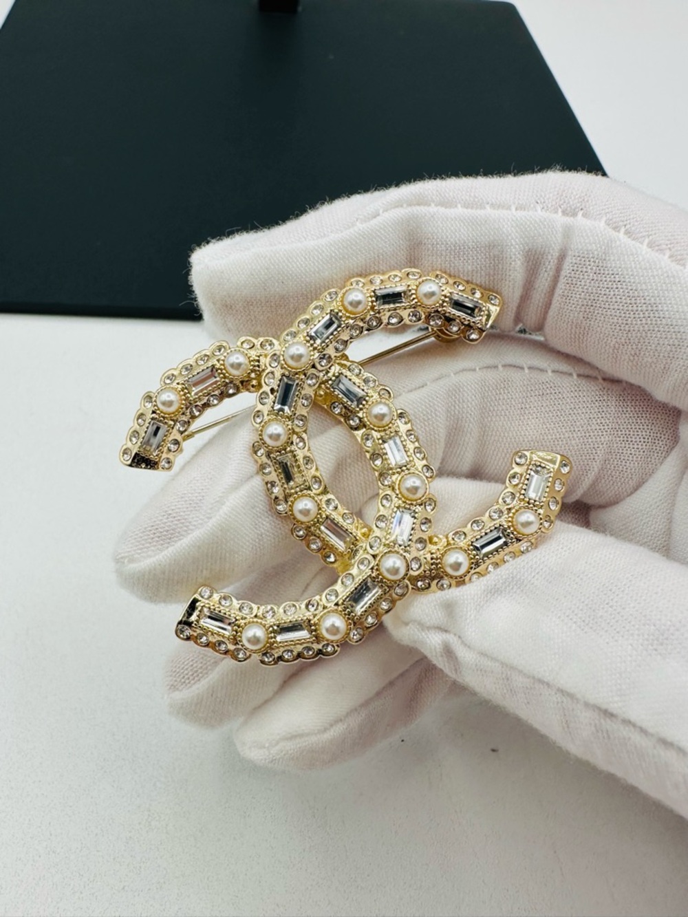 Chanel Crystal Rhinestone Brooch Vintage